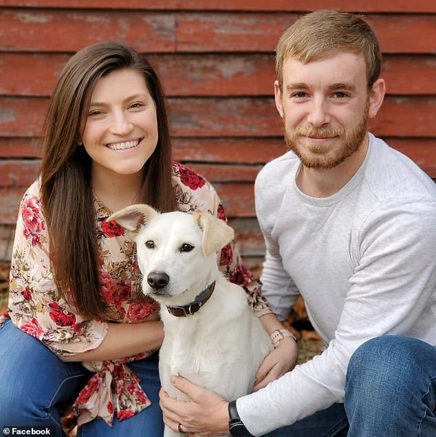 Tyler Wenrich, 31, pictured with his wife Jeriann, also faces 12 years in prison after two 9mm bullets were found in his luggage on April 20 as he left a bachelor party cruise.