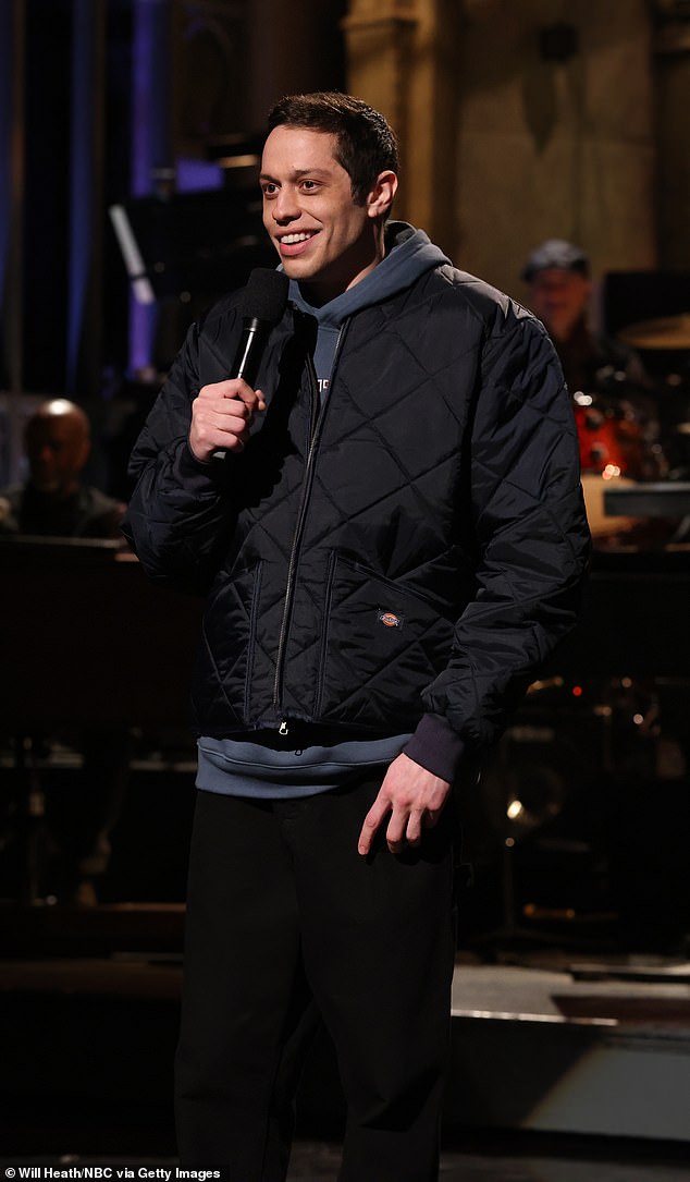 Fans online are coming to Pete Davidson's defense after the comedian was forced to leave the stage in Omaha, Nebraska due to boos;  photographed on SNL last October