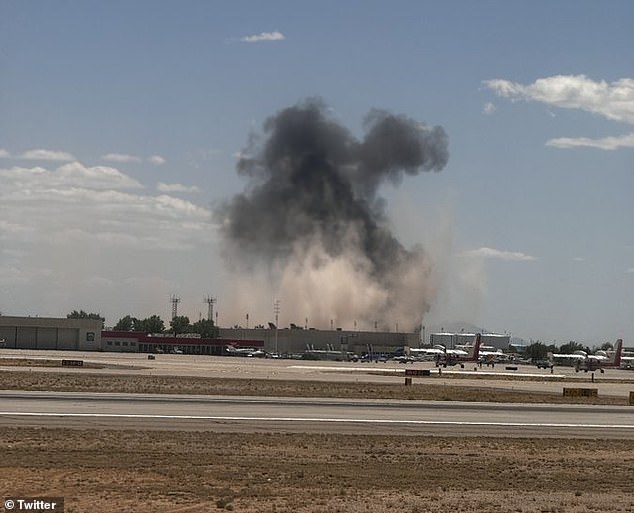 Flights resumed from the airport and the pilot, the only person on the plane, was reportedly conscious while being transported.