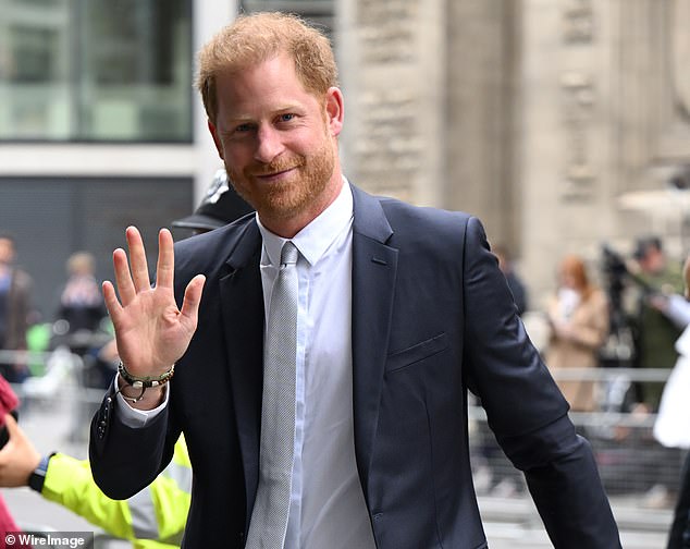 Prince Harry, pictured at the High Court on June 7, 2023 during a previous visit to London