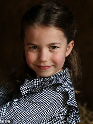 The young royal in a portrait taken on the occasion of her fifth birthday.