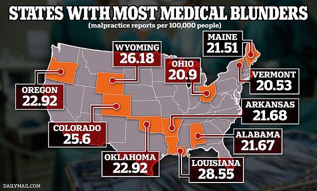 REVEALED Map shows states where doctors are most likely to