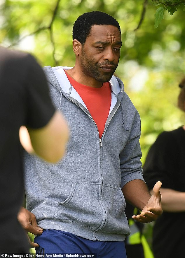 Ejiofor, who plays PE teacher Mr Walker, was also filming scenes on the same day.