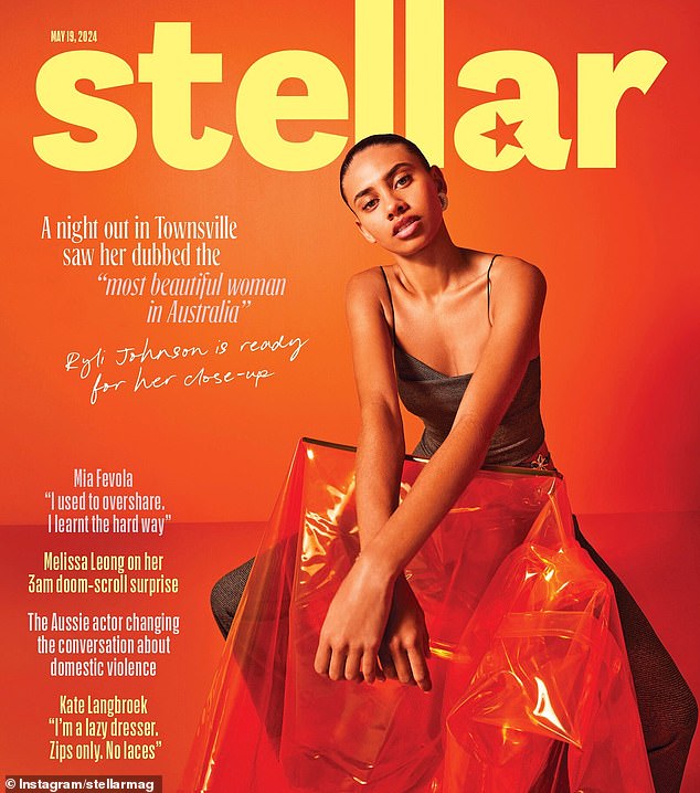 Ms Johnson has now appeared on the cover of Stellar magazine for next week's issue.