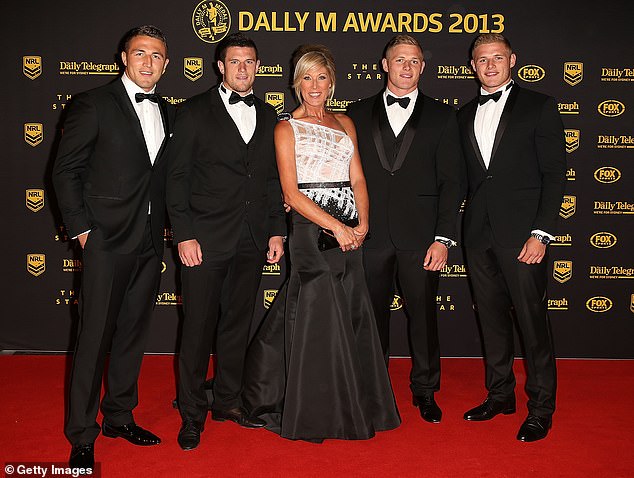 The Burgess clan seen here in 2013. LR: Sam, Luke, Julie, George and Tom Burgess