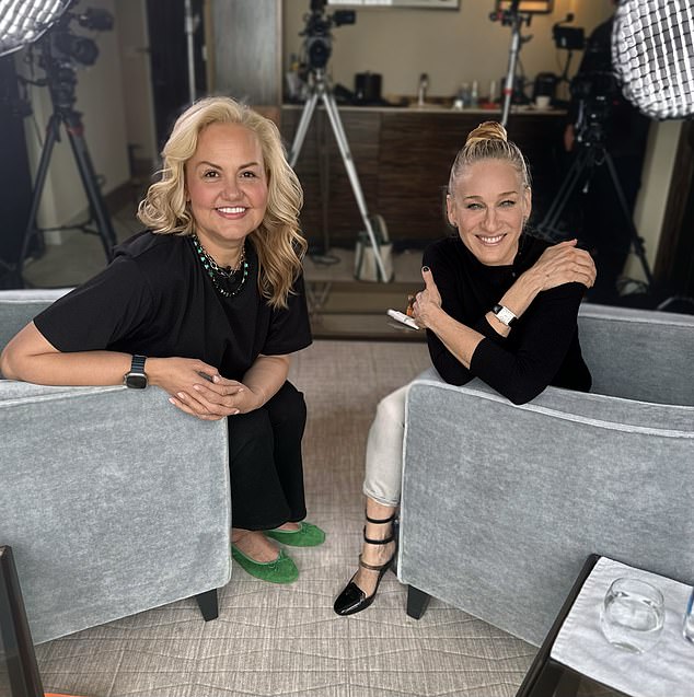 The Sex and the City star was speaking with beauty expert Caroline Hirons on her new beauty and skincare-based podcast, Glad We Had This Chat (the two are pictured together).