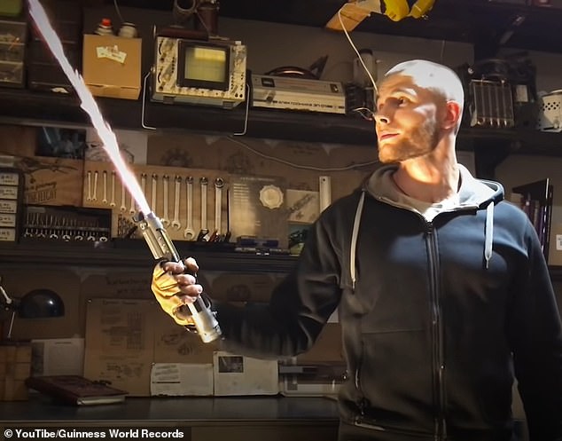 Russian YouTuber Alex Burkan made the world's first retractable lightsaber in 2022. The blade has the ability to cut steel, but it only works for 30 seconds and doesn't look much like the perfectly straight jet of color like in the movies.
