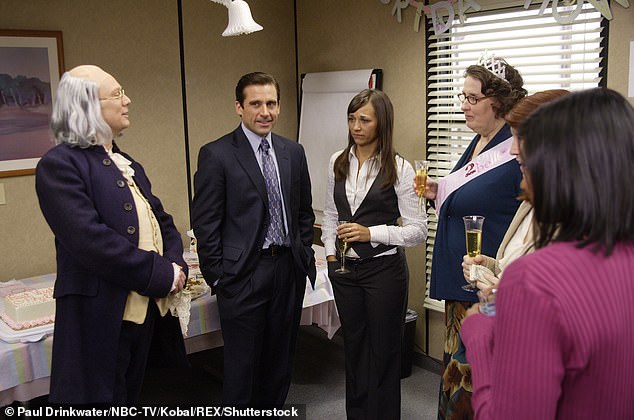 The actor disappointed fans when he announced he would not be taking part in a follow-up series to his hit show The Office (pictured with Andrew Daly, Rashida Jones, Phyllis Smith, Kate Flannery and Mindy Kaling in 2005).