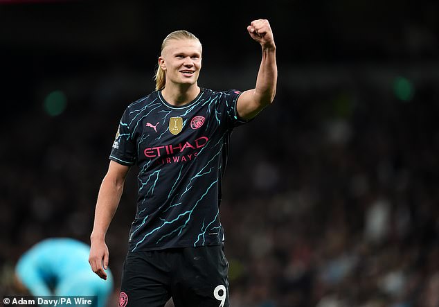 Erling Haaland scored a brace to give Manchester City the lead in the Premier League title race.