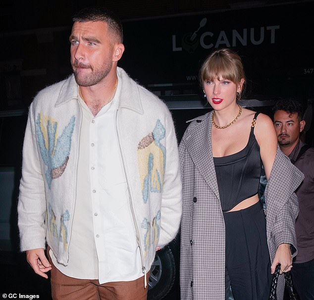 Swift and Kelce are seen together in October at an SNL after-party in New York City.