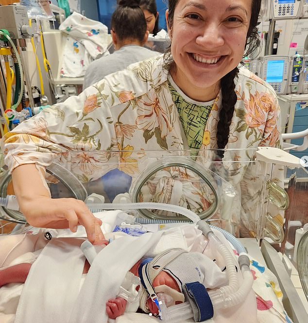 Mercedes Sandhu gave birth to four identical babies on May 1.  They weighed just over two pounds and will remain in the neonatal intensive care unit until at least July.