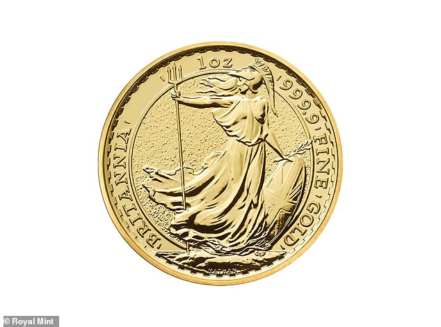 Rule Britannia: The 1oz Britannia gold bullion coin is a favorite among collectors, many of whom are now selling these £1,977 coins to the Royal Mint to cash in on higher gold prices.