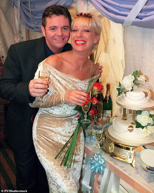 Amelia's character, Steph, left the regular cast in 1991; However, Philip's character Des enjoyed a longer period, as the bookie remarried Natalie Horrocks, played by 66-year-old Denise Welch (both pictured in 1998).