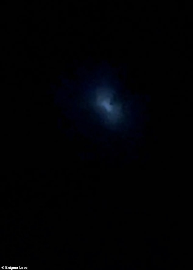 Americans in several southwestern states reported seeing hazy, bright UFOs in the night sky around 9 p.m. local time on May 2.  Pictured are images from Palm Springs, California.