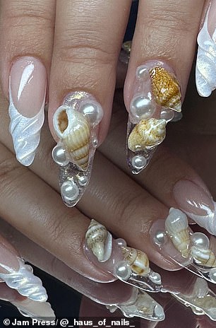 Morgan, who sells her own designs, can spend between two and four hours on a set of nails.