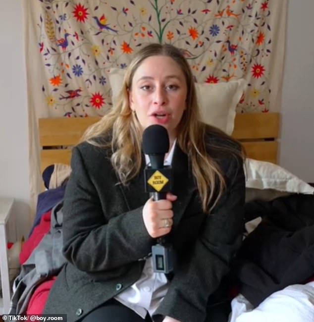 Comedian Rachel Coster (pictured) bravely decided to enter the scene in a TikTok series called Boy Room, where she investigates children's bedrooms in New York.