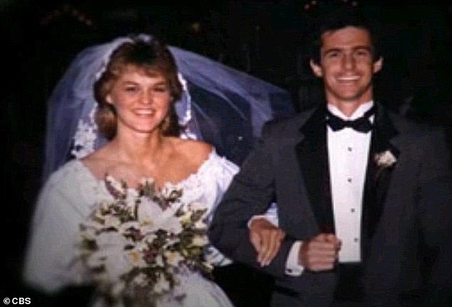 Sherri Rasmussen and John Ruetten on their wedding day, just four months before Stephanie Lazarus murdered Rasmussen.