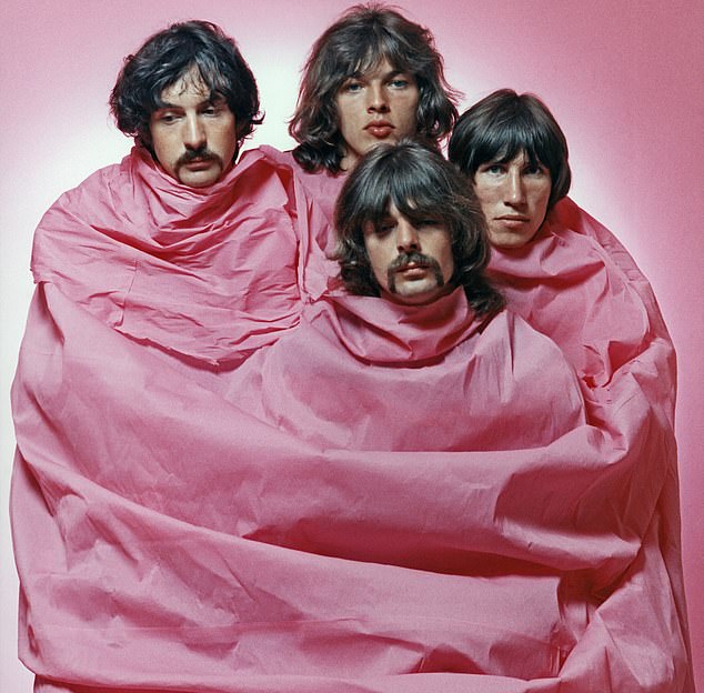 David left Pink Floyd in 1985 after falling out with Roger Waters and their long feud continues to this day (Pink Floyd pictured in 1968)