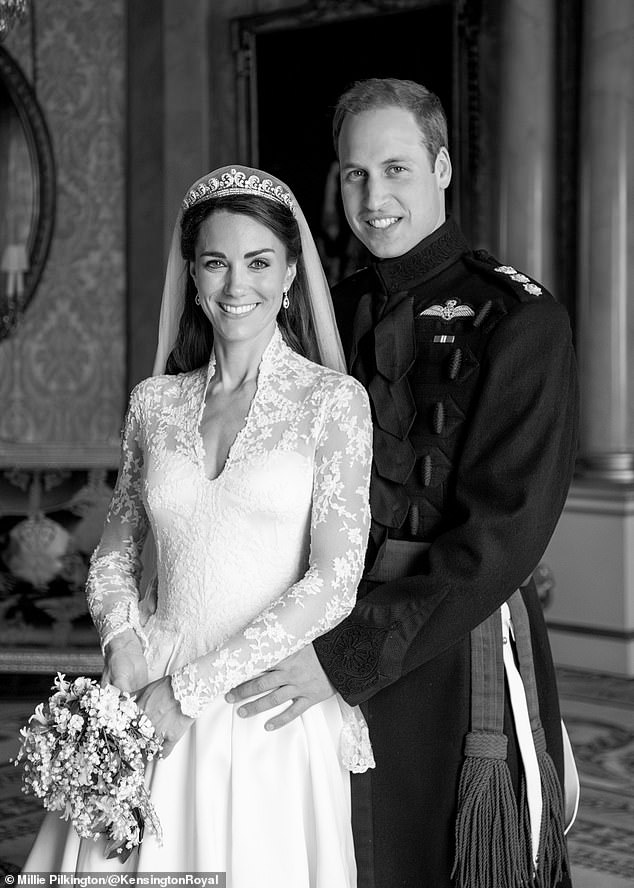 The Prince and Princess of Wales released this never-before-seen portrait of their wedding to celebrate their 13th anniversary this week.