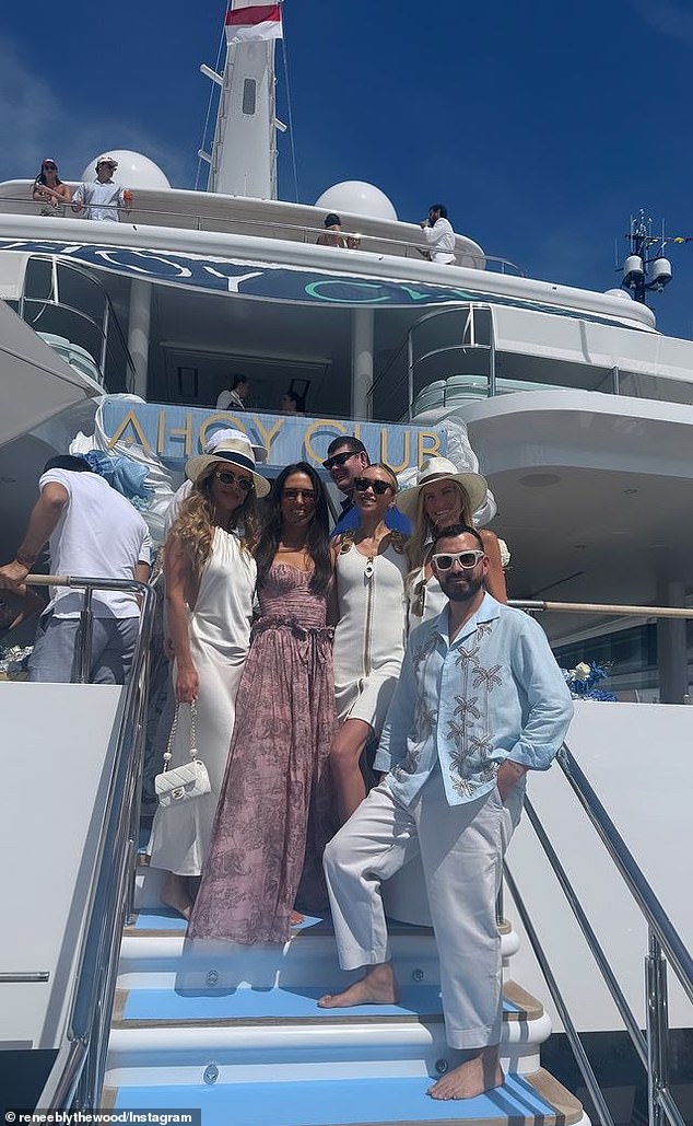 Their arrival in London comes just days after the couple were seen partying aboard the Coral Ocean Megayacht on the French Riviera on Sunday to celebrate the Monaco Grand Prix.