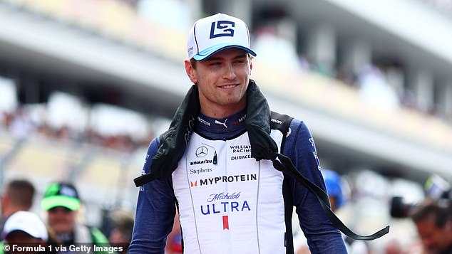 Sargeant of the United States walks on the grid before the Miami F1 Grand Prix on Sunday