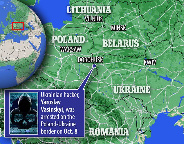 Vasinskyi was arrested after crossing the border into Poland and US officials are now working to extradite him.