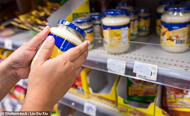 Mayonnaise is an egg-based condiment, which leaves it vulnerable to bacteria such as C botulinum and salmonella if not stored properly (file image)