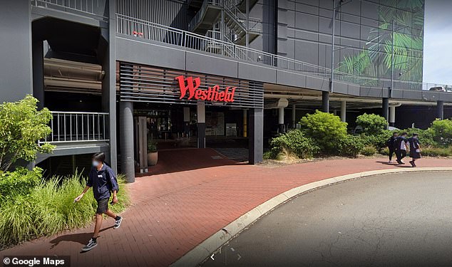 A man ran with a knife after a fight at the Westfield Carousel shopping center (pictured) in Cannington, WA, on Friday afternoon.