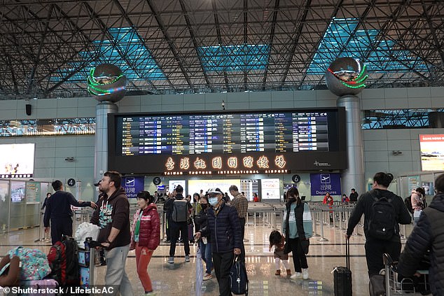 The traveler did not have a chance to enjoy his lunch after quarantine dogs sniffed him out, according to Taiwan's Animal and Plant Health Inspection Agency. Taiwan's Taoyuan International Airport is pictured.