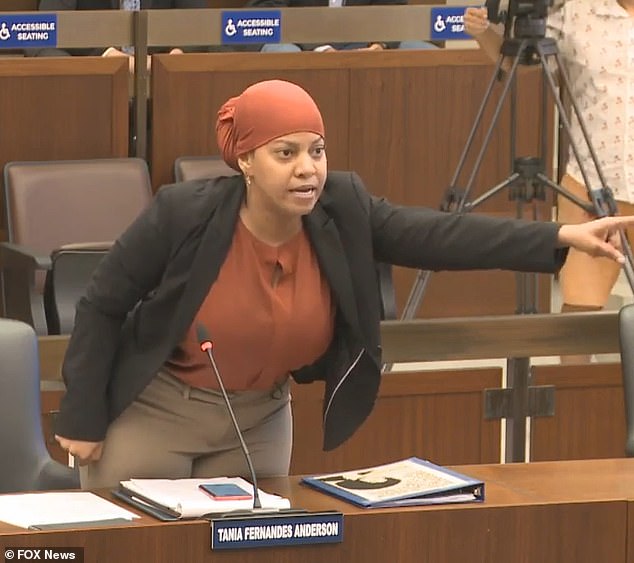 In the resurfaced video from 2023, she is seen banging the table while yelling, 'What the fuck do I have to do on this fucking council to earn respect as a black woman?'