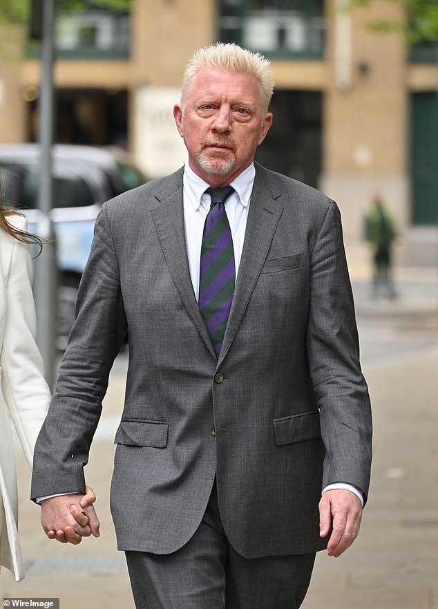 Boris Becker (pictured) appears at Southwark Crown Court on April 29, 2022