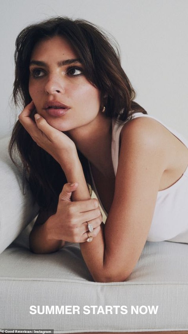 Ratajkowski, who split from Sebastian Bear-McClard in September 2022, showed off her famous 'divorce rings' in some campaign photos