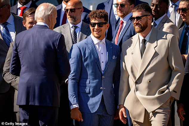 All of the Kansas City Chiefs, including Patrick Mahomes and Travis Kelce, attended the event.