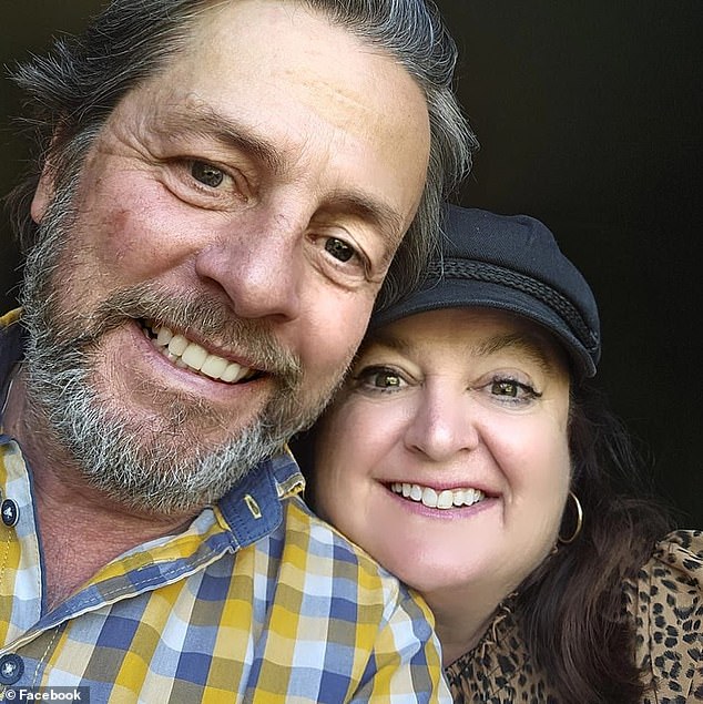 Keith Davis (pictured), 59, from Adelaide and his wife Kerry Jordan (pictured) were returning home from a holiday in the UK.