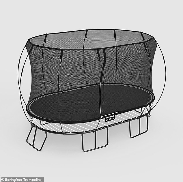 More than six years later, Mr. Forostenko was awarded nearly $750,000 to compensate for past and future financial losses due to the injury after suing the manufacturer (an example of a Springfree trampoline is pictured).