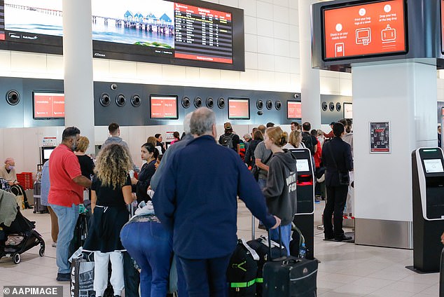 Perth Airport's website shows there are still dozens of domestic and international flights delayed.