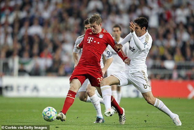 The midfielder (left) missed a penalty in the semi-final shootout against Real Madrid in 2012.