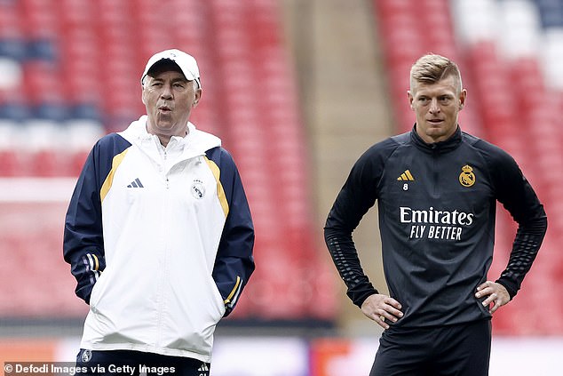 Carlo Ancelotti (left) claimed earlier this week that Kroos (right) already has his place in football history.