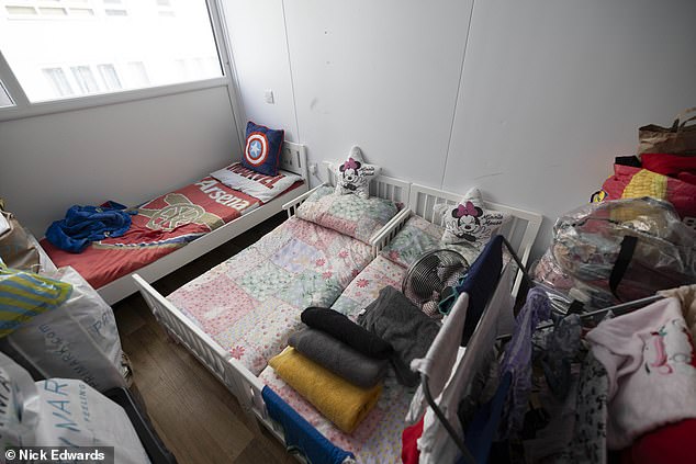 Tenants are forced to live in cramped conditions inside shipping container homes.