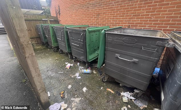 Tenants claimed that human excrement is often found around the estate's containers.