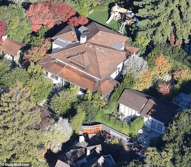 The dilapidated house would feature neighbors like Mark Zuckerberg, whose Palo Alto home (pictured) was built for $37 million.