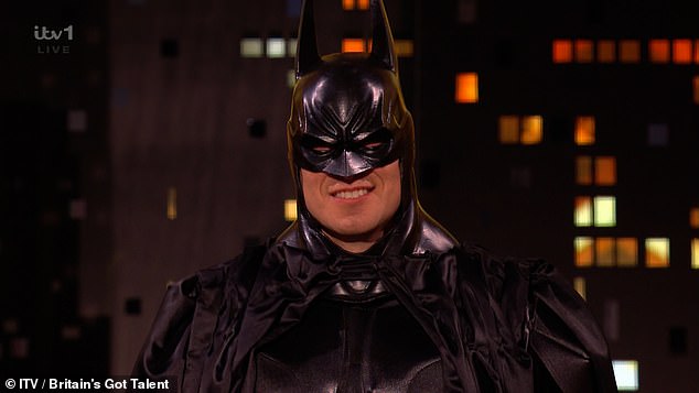 The artist, who sang Frozen's Let It Go dressed as Batman, received positive feedback from the judges before speaking on camera to honor the people of his home country, Ukraine, amid its war with Russia.