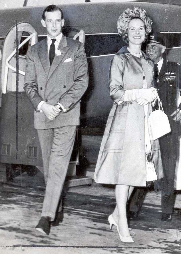 The Duke and Duchess of Kent are seen on their way to Birkhall shortly after their wedding, 1961.