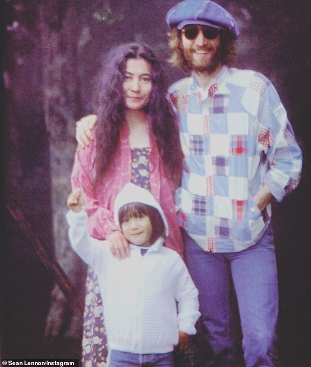 Sean is seen with his parents Yoko Ono and John Lennon.