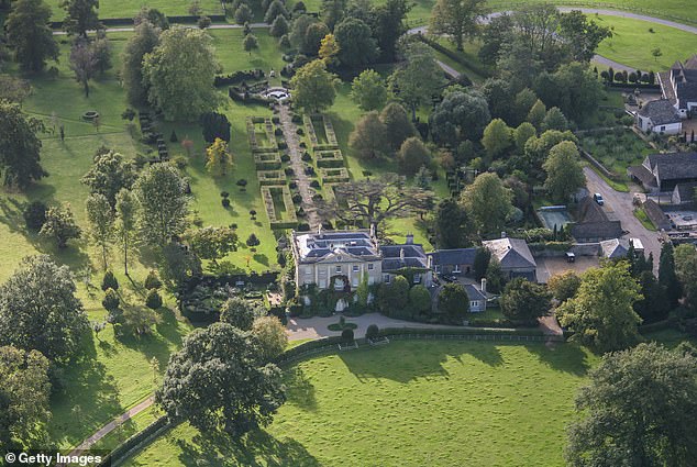 Highgrove is seen from the air in 2006. The estate is the King's pride and joy.