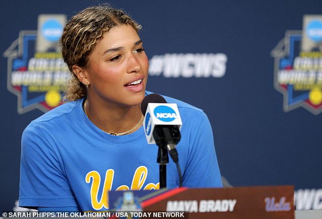 Brady, who turns 23 on Saturday, is a two-time Pac-12 Player of the Year as a softball star.