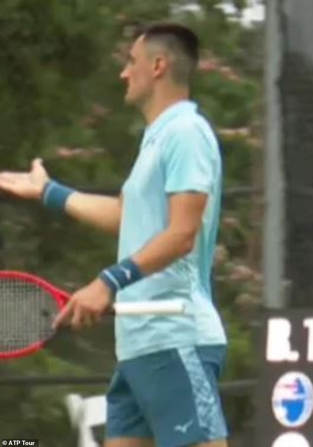 Tomic eventually retired from the match in the second set due to illness.