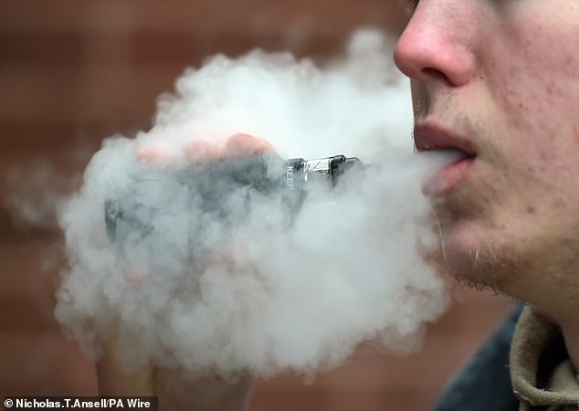 Parents who use e-cigarettes are 26 percent more likely to have itchy skin, compared to those whose parents don't vape, according to Stanford University in California (File Image)