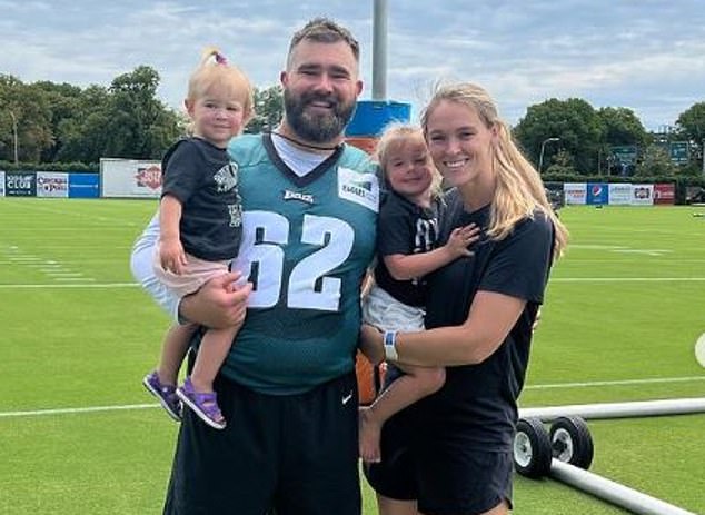 Kelce and his wife Kylie have two children. Jason defended Butker's right to make those comments.