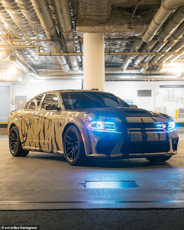 Hudson has been speeding his Dodge Charger Hellcat around Seattle